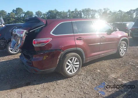 2015 Toyota Highlander Le/Le Plus z USA, uszkodzony, nr VIN 5TDBKRFH4FS181064